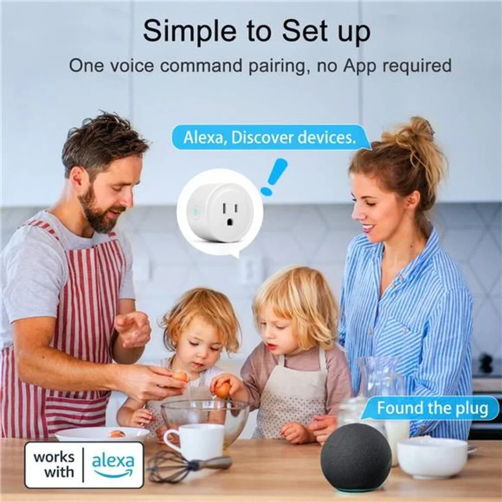 Smart Plug, Works with Alexa Only, Simple Setup with One Voice Command - Picture 3 of 14